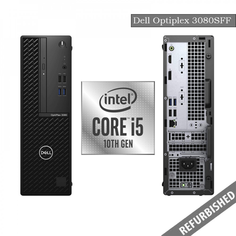 Dell Optiplex 3080 SFF (i5 10th Gen, 8GB DDR4 RAM, 256GB SATA SSD, Windows 10, 6 Months Warranty)