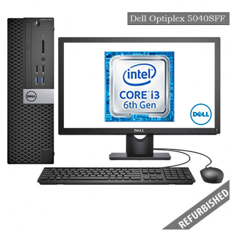 Dell Optiplex 5040 SFF (i3 6th Gen, 8GB DDR3 RAM, 256GB SATA SSD, 19'' Monitor, Windows 10, 6 Months Warranty)