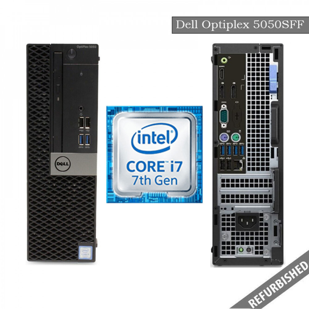 Dell Optiplex 5050 SFF (i7 7th gen, 8GB DDR4 RAM, 256GB SATA SSD, Windows 10, 6 Months Warranty) 