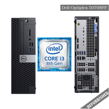 Dell Optiplex 5070 SFF (i3 8th Gen, 8GB DDR4 RAM, 256GB SATA SSD, Windows 10, 6 Months Warranty) 