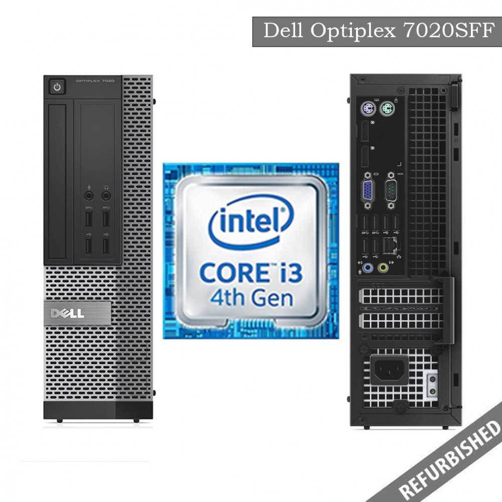 Dell Optiplex 7020 SFF (i3 4th Gen, 8GB DDR3 RAM, 256GB SATA SSD, Windows 10, 6 Months Warranty) 