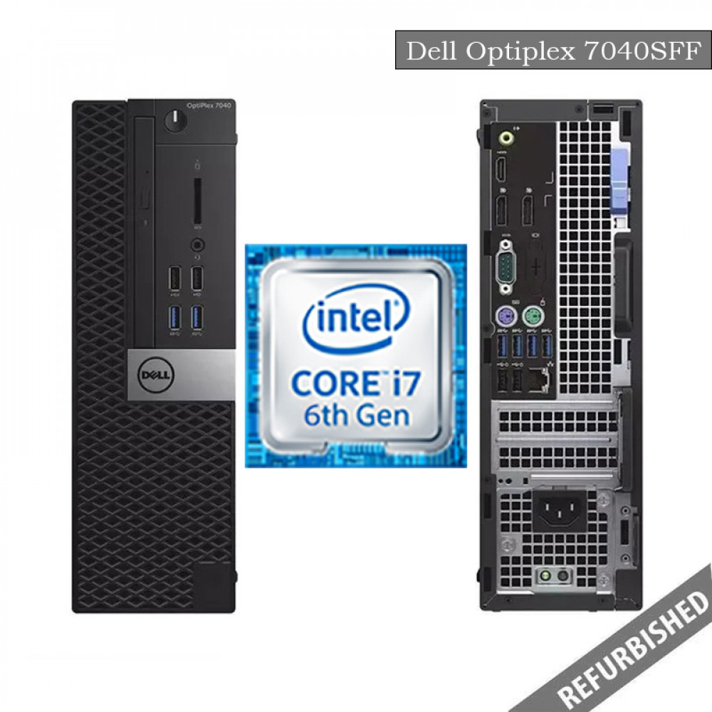 Dell Optiplex 7040 SFF (i7 6th Gen, 8GB DDR4 RAM, 256GB SATA SSD, Windows 10, 6 Months Warranty) 