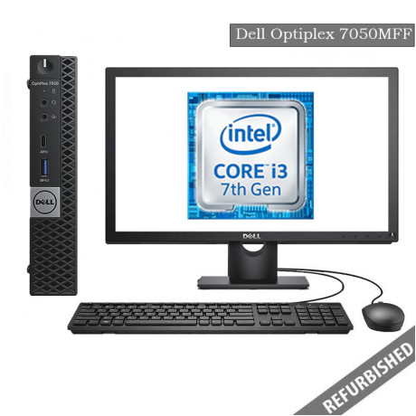 Dell Optiplex 7050 MFF (i3 7th Gen, 8GB DDR4 RAM, 256GB SATA SSD, 19'' Monitor, Windows 10, 6 Months Warranty)