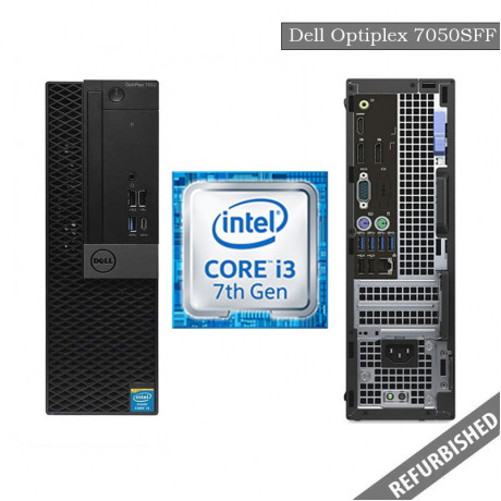 Refurbished Dell Optiplex 7050 SFF (i3 7th Gen, 8GB DDR4 RAM, 256GB SATA SSD, Windows 10, 6 Months Warranty) 