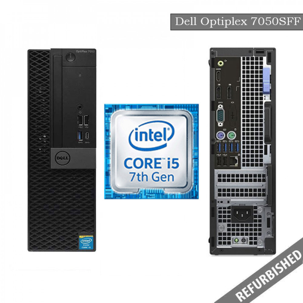 Renewed Dell Optiplex 7050 SFF (i5 7th Gen, 8GB DDR4 RAM, 256GB SATA SSD, Windows 10, 6 Months Warranty) 