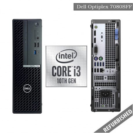 Dell Optiplex 7080 SFF (i3 10th Gen, 8GB DDR4 RAM, 256GB SATA SSD, Windows 10, 6 Months Warranty) 