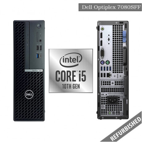 Dell Optiplex 7080 SFF (i5 10th gen, 8GB DDR4 RAM, 256GB SATA SSD, Windows 10, 6 Months Warranty) 