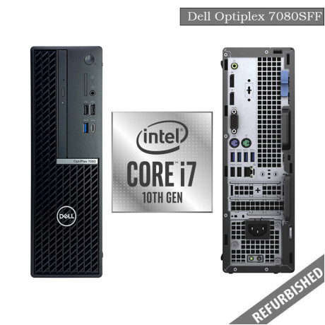 Dell Optiplex 7080 SFF (i7 10th gen, 8GB DDR4 RAM, 256GB SATA SSD, Windows 10, 6 Months Warranty) 