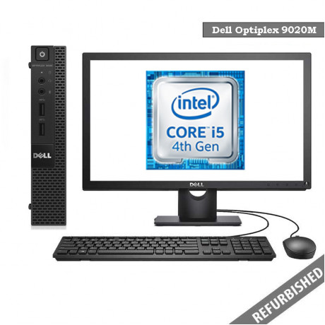 Dell Optiplex 9020 MFF (i5 4th Gen, 8GB DDR3 RAM, 256GB SATA SSD, 19'' Monitor, Windows 10, 6 Months Warranty)