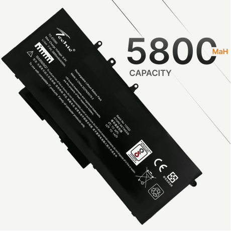 Techie Compatible Battery for Dell E5580 – Latitude 5490, 5491, 5580, 5480, 5280, 5290 Laptops (5800mAh, 4-Cell)