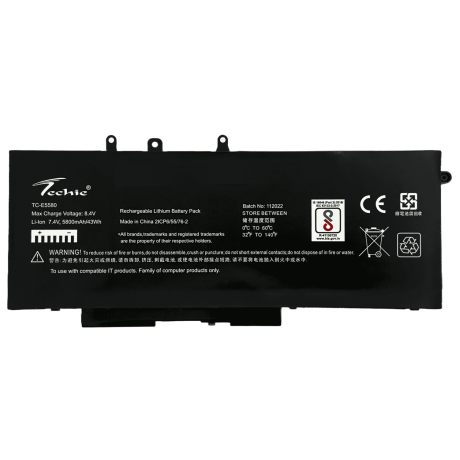 Techie Compatible Battery for Dell E5580 – Latitude 5490, 5491, 5580, 5480, 5280, 5290 Laptops (5800mAh, 4-Cell)