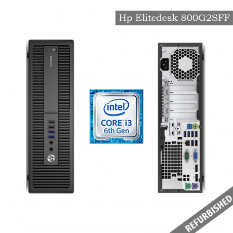 Refublished HP EliteDesk 800G2 SFF (i3 6th gen, 8GB DDR3 RAM, 256GB SATA SSD, Windows 10, 6 Months Warranty)