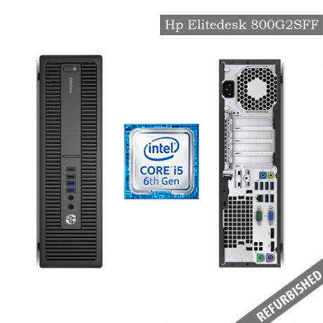 Refublished HP EliteDesk 800G2 SFF (i5 6th Gen, 8GB DDR3 RAM, 256GB SATA SSD, Windows 10, 6 Months Warranty)