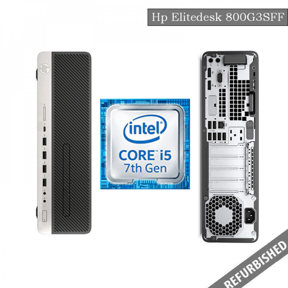 HP EliteDesk 800G3 SFF (i5 7th Gen, 8GB DDR3 RAM, 256GB SATA SSD, Windows 10, 6 Months Warranty)