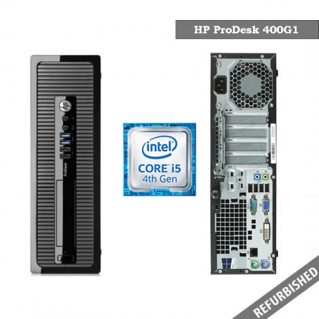 HP ProDesk 400G1 SFF (i5 4th Gen, 8GB DDR3 RAM, 256GB SATA SSD, Windows 10, 6 Months Warranty)