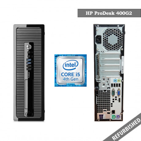 HP ProDesk 400G2 SFF (i5 4th Gen, 8GB DDR3 RAM, 256GB SATA SSD, Windows 10, 6 Months Warranty)