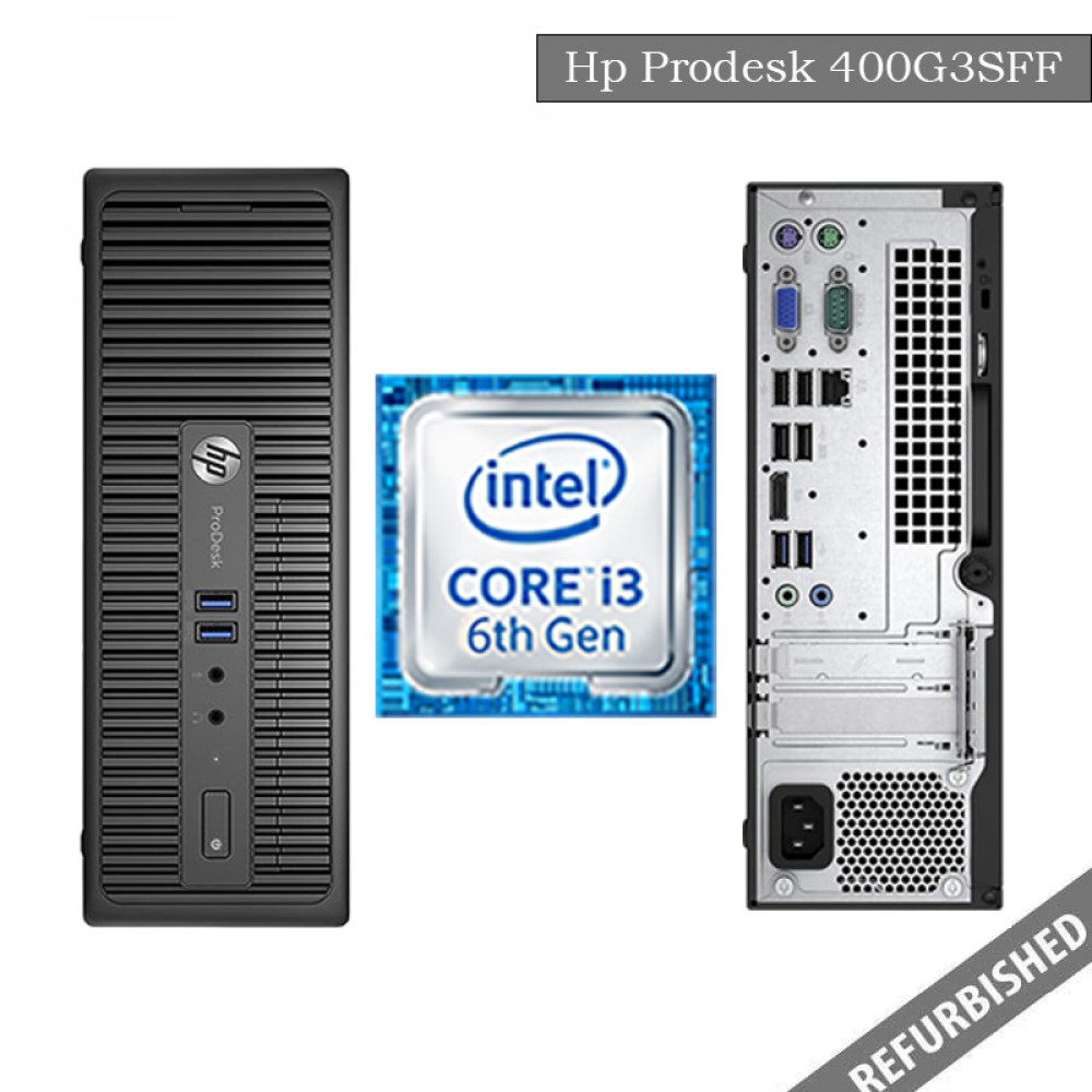 HP ProDesk 400G3 SFF (i3 6th Gen, 8GB DDR3 RAM, 256GB SATA SSD, Windows 10, 6 Months Warranty)