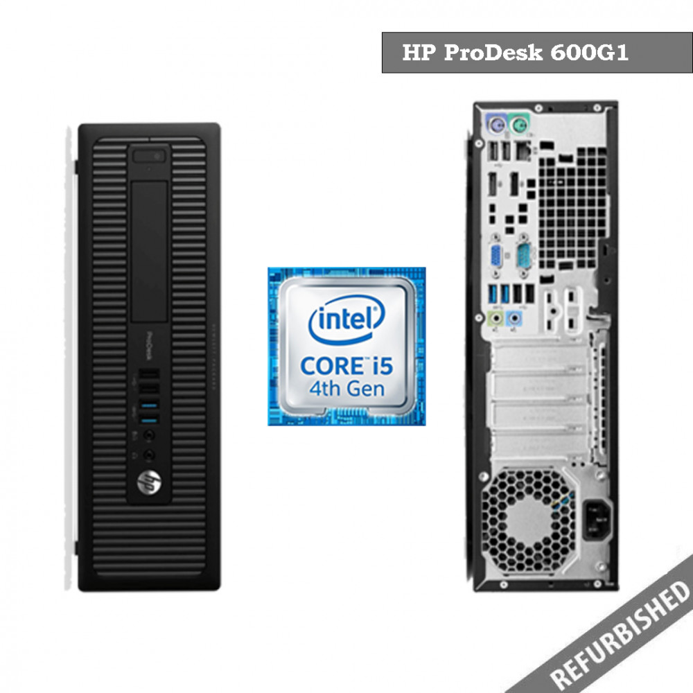 HP ProDesk 600G1 SFF (i5 4th Gen, 8GB DDR3 RAM, 256GB SATA SSD, Windows 10, 6 Months Warranty)