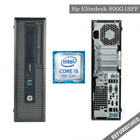 HP EliteDesk 800G1 SFF (i5 4th Gen, 8GB DDR3 RAM, 256GB SATA SSD, Windows 10, 6 Months Warranty)