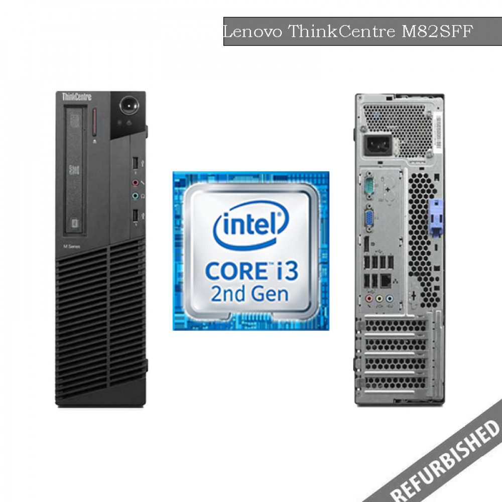 Lenovo ThinkCentre M82 SFF (i3 2nd Gen, 8GB DDR3 RAM, 256GB SATA SSD, Windows 10, 6 Months Warranty)