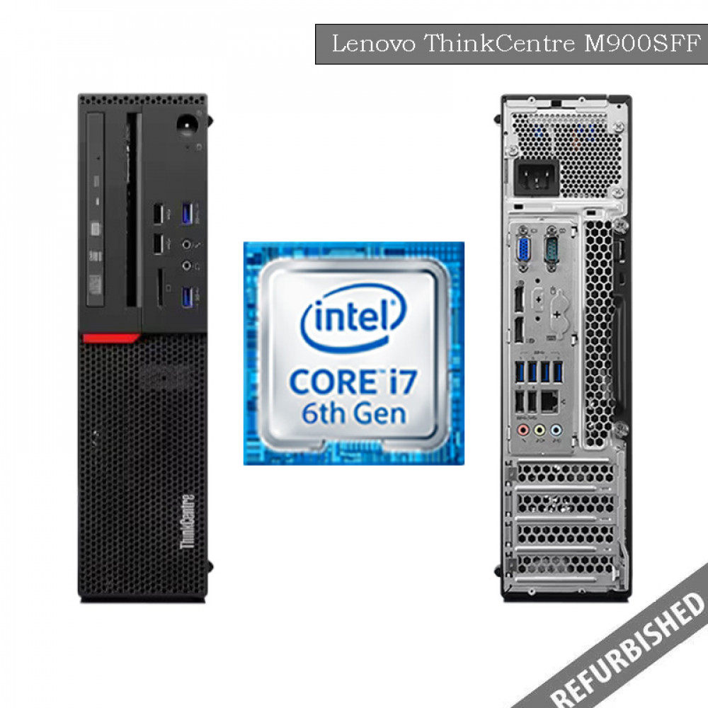 Lenovo ThinkCentre M900 SFF (i7 6th Gen, 8GB DDR3 RAM, 256GB SATA SSD, Windows 10, 6 Months Warranty)