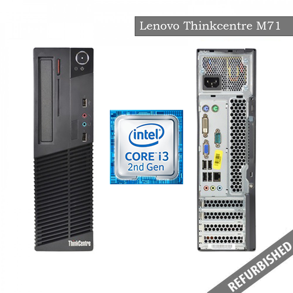 Lenovo ThinkCentre M71e SFF (i3 2nd Gen, 8GB DDR3 RAM, 256GB SATA SSD, Windows 10, 6 Months Warranty)