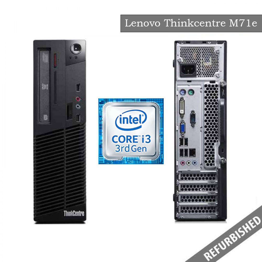 Lenovo ThinkCentre M72e SFF (i3 3rd Gen, 8GB DDR3 RAM, 256GB SATA SSD, Windows 10, 6 Months Warranty)