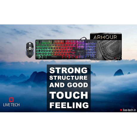 Livetech Armour Wired USB Gaming Keyboard Mouse Combo