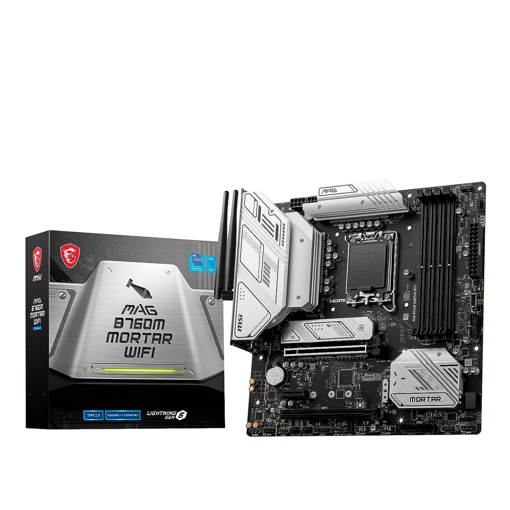 MSI B760M Bomber Wi-Fi DDR5 Motherboard With Intel LGA 1700 socket