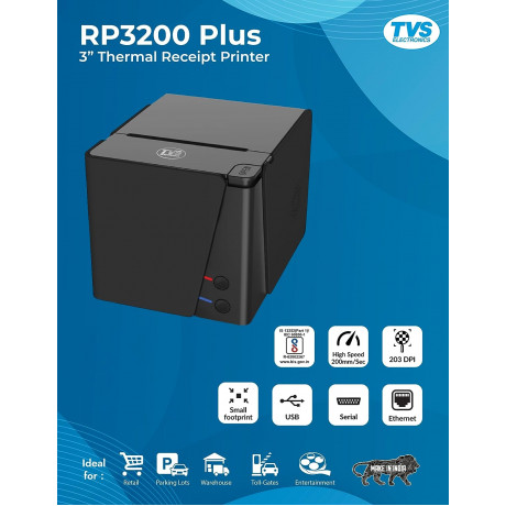 TVS Electronics RP 3200 Plus Thermal Receipt Printer (Black)