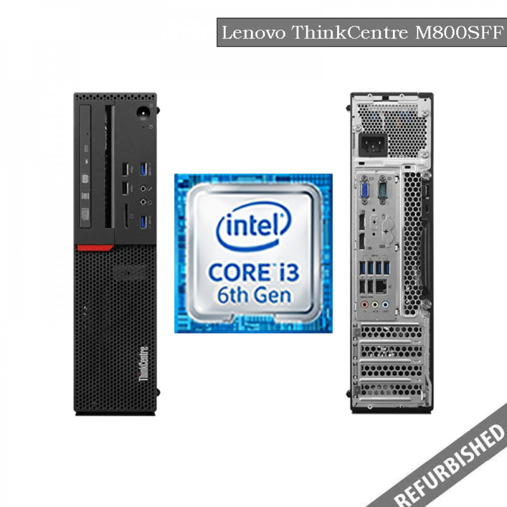 Lenovo ThinkCentre M800 SFF (i3 6th Gen, 8GB DDR3 RAM, 256GB SATA SSD, Windows 10, 6 Months Warranty)