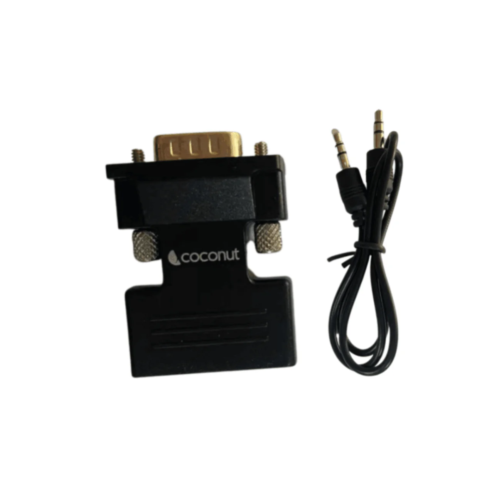 Coconut VGA to HDMI Adapter with 3.5mm Aux Cable