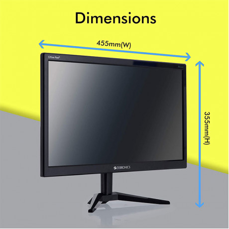 Zebronics Zeb-V19HD LED  Blacklit 19" HD Monitor