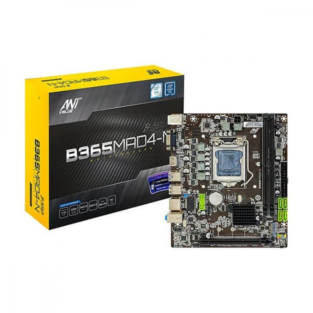 Ant Value B365MAD4-N mATX Gaming Motherboard LGA1151 DDR4