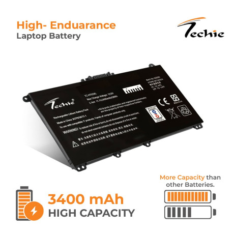 Techie Laptop Battery for HP HT03XL – 3400mAh 3-Cell for Pavilion 17-BY0152UR