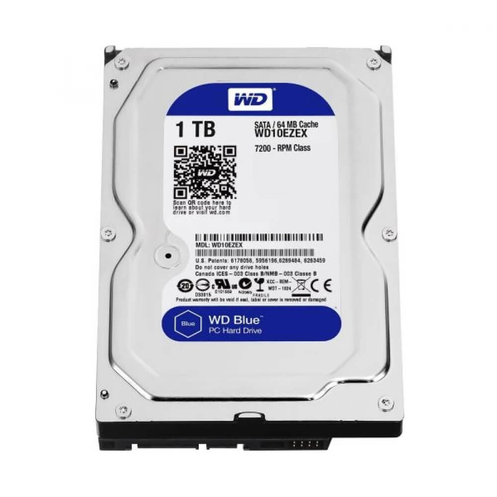 Western Digital Blue 1TB Internal Hard Drive For Desktop - 7200 RPM (WD10EZEX)