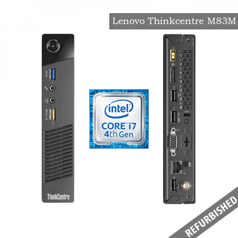 Refurbished Lenovo ThinkCentre M83 SFF I7 4th Gen processor, 8GB Ram, 256GB SSD, Windows 11 Os, 6 Months Warranty