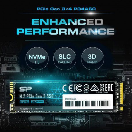 Silicon Power P34A60 256B M.2 NVMe Internal SSD