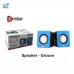 Enter Pair Black Blue USB 2.0 3.5mm Stereo Mini Multimedia Speaker Sound Box