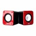 Enter Pair Black Blue USB 2.0 3.5mm Stereo Mini Multimedia Speaker Sound Box