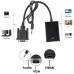 Ecold VGA to HDMI Cable with Audio & USB Cable, VGA Computer/Laptop to HDMI Monitor/TV, VGA 1080p Converter