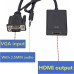 Ecold VGA to HDMI Cable with Audio & USB Cable, VGA Computer/Laptop to HDMI Monitor/TV, VGA 1080p Converter