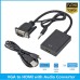 Ecold VGA to HDMI Cable with Audio & USB Cable, VGA Computer/Laptop to HDMI Monitor/TV, VGA 1080p Converter