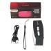 Enter Go - Boomer Brick Bluetooth Speaker, 3 Watts/USB/TF/Aux In/Handsfree/FM Radio/Built-in Battery Red/Black