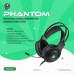 Enter Phantom Wired Gaming Headphone with 40mm Driver, Adjustable Headband with LED Lights and Passive Noise Cancellation with Free Y Splitter(Blue)