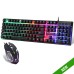 Enter Usb wired gaming keyboard and mouse combo Ignite Pro with Rainbow LED Backlight with 1.5m PVC cable Combo Set