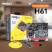 FRONTECH H61 Chipset Motherboard with 2xDDR3 RAM Slots LGA1155 Supports i3/i5/i7/Pentium Processors 6+4 USB Ports 4xSATA Slots NVME Slots, 1xPCIEX16, 1xHDMI, 1xVGA